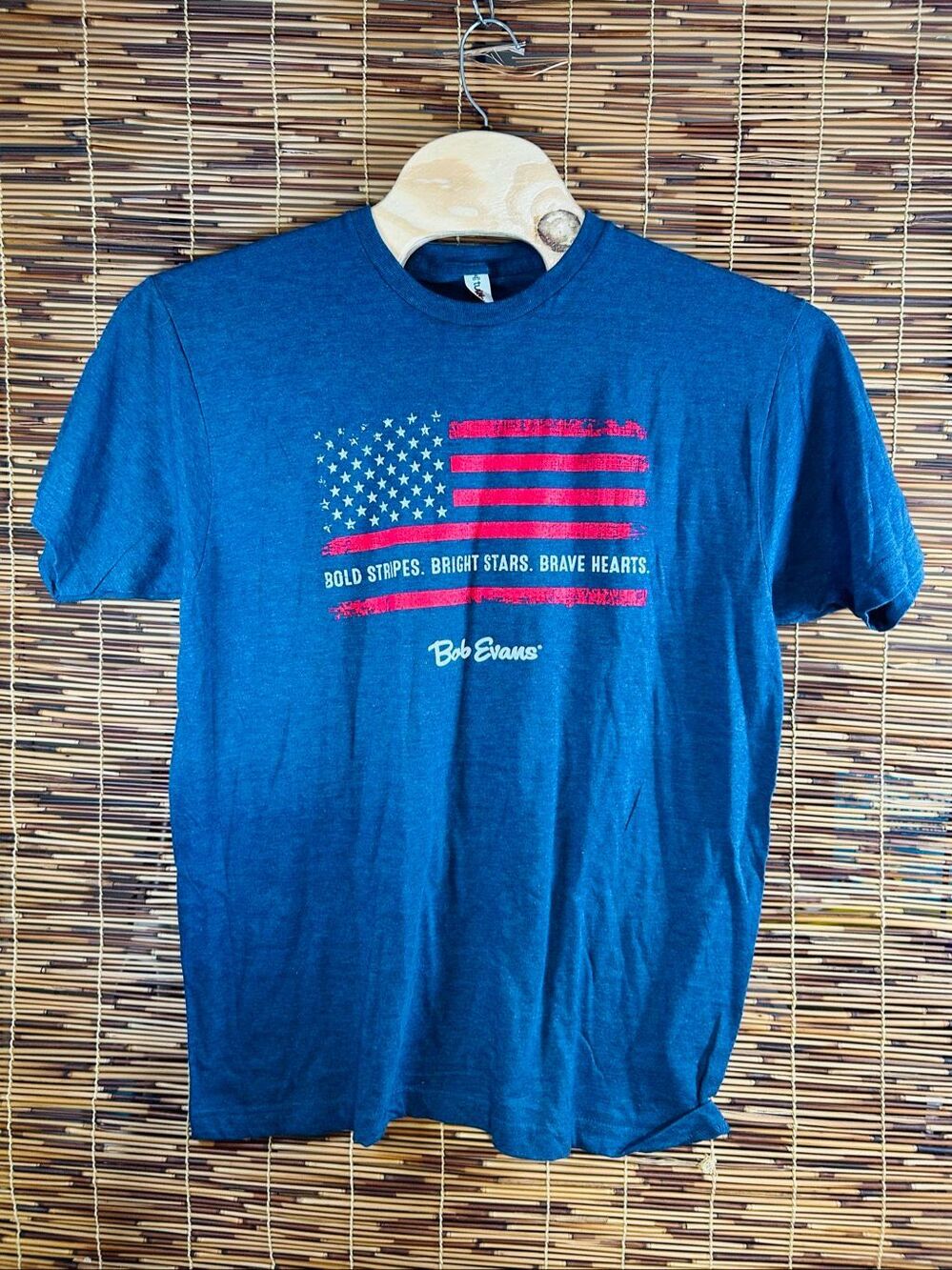 Bob Evans Bold Bright Brave Flag Shirt XL NWT